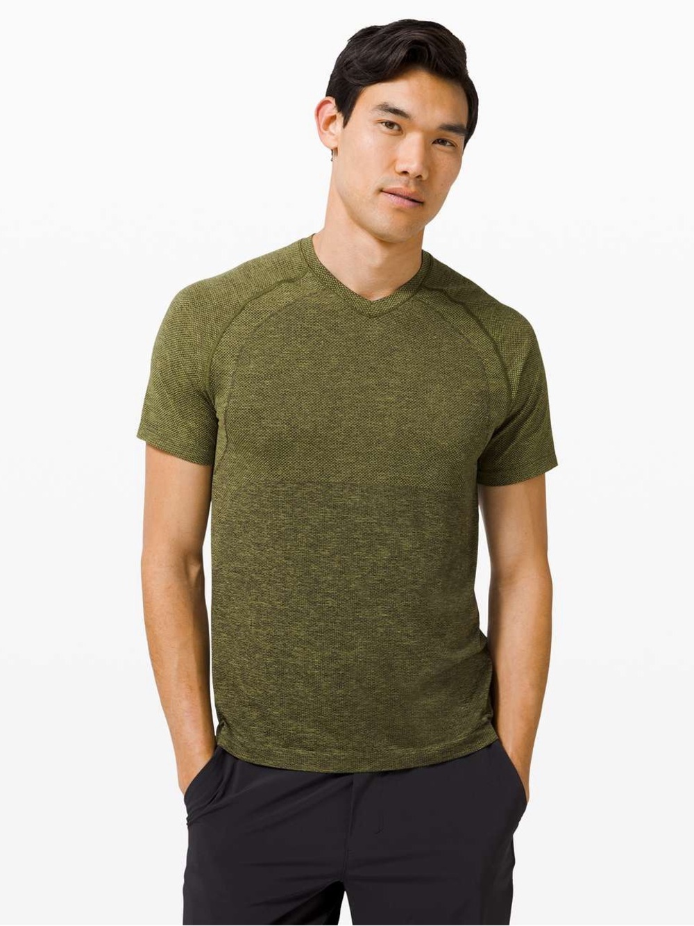 lululemon athletica Olive Green Short-Sleeve Athletic Tee